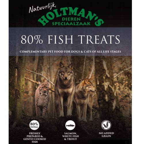 Natuurlijk Holtman's Treats fish 80% 100 gr TGF