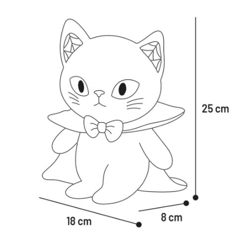 FlamingoHSHalloweenimkekatzwart25cm527015__2
