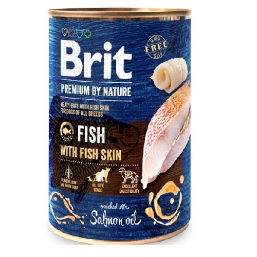 Brit BC blik paté fish with fish skin 400 gr 100325