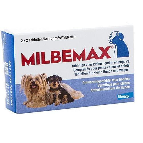Milbemax Ontworming hond klein 4 tabl. MILB005
