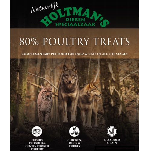Natuurlijk Holtman's Treats poultry 80% 100 gr TNA