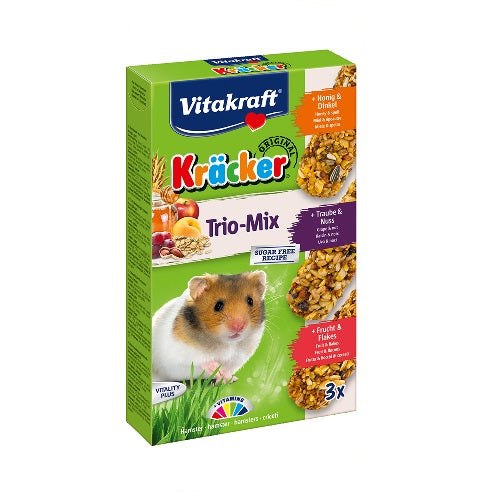 Vitakraft Kracker trio hamster honing/druif/fruit 25088