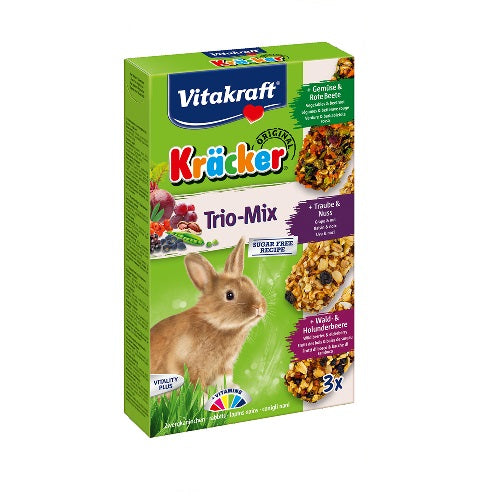 Vitakraft Kracker trio konijn groente/druif/bosbes 25227